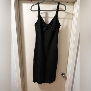 Boutique Front Tie spaghetti strap little black dress size 12